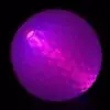 A purple ball with a light in it