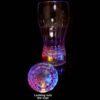 A glass with lights inside of it