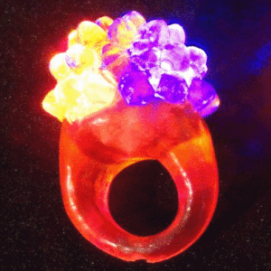 A red ring with flowers in it