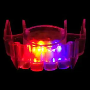 A red and blue light up bowl