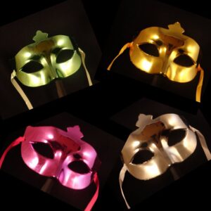 Four different masks are shown in a row.